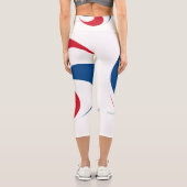 Leggings Capri République Dominicaine Coupe rouge, blanche et ble (Verso)