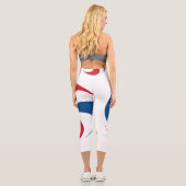 Leggings Capri République Dominicaine Coupe rouge, blanche et ble (Verso)