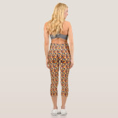Leggings Capri Réseau de triangles multicolores (Verso)