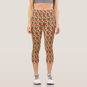 Leggings Capri Réseau de triangles multicolores (Recto)
