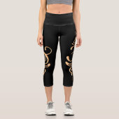Leggings Capri Respirer en or (Recto)