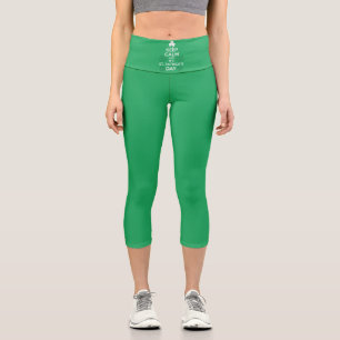 Leggings Capri Restez Calme C'est la Saint-Patrick Irlandais