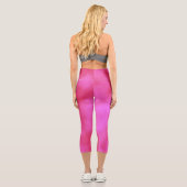 Leggings Capri Résumé de nuage rose (Verso)