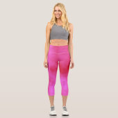 Leggings Capri Résumé de nuage rose (Recto)