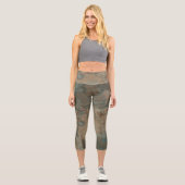 Leggings Capri Résumé Marbre Rose et Bleu (Recto)