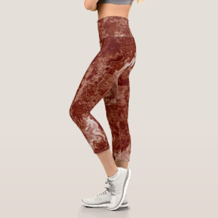 Leggings Capri Résumé Marbre Tourbillon Abstrait