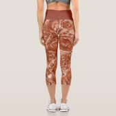 Leggings Capri Résumé Marbre Tourbillon Abstrait (Verso)