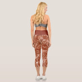 Leggings Capri Résumé Marbre Tourbillon Abstrait (Verso)