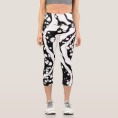 Leggings Capri Résumé noir et blanc (Recto)