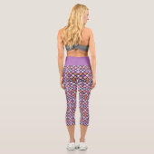 Leggings Capri Résumé Violet Abstrait (Verso)