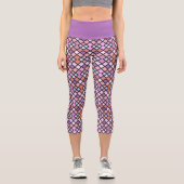 Leggings Capri Résumé Violet Abstrait (Recto)