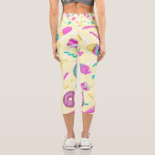 Leggings Capri Reto Jaune tendance années 80 (Verso)