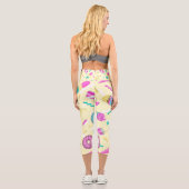 Leggings Capri Reto Jaune tendance années 80 (Verso)
