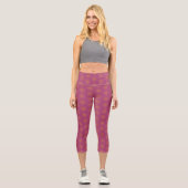 Leggings Capri Rétro Mandala Boysenberry Capris haut taille (Recto)