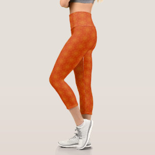 Leggings Capri Rétro Mandala Papaya Capris haut taille