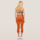Leggings Capri Rétro Mandala Papaya Capris haut taille (Verso)