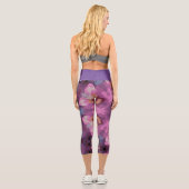 Leggings Capri Rétro Mandala violet rose et orange (Verso)