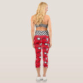Leggings Capri Retro Pop Art Style 1950s Style Graphics (Verso)