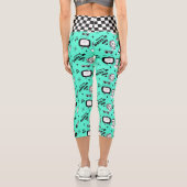 Leggings Capri Retro Pop Art Style 1950s Style Graphics (Verso)