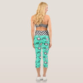 Leggings Capri Retro Pop Art Style 1950s Style Graphics (Verso)