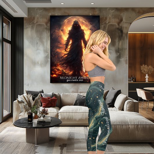 Leggings Capri Rêves célestes : Nuit étoilée Abstrait Motif