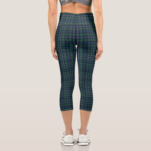 Leggings Capri Robertson Chasse Tartan Plaid Motif (Verso)