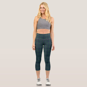 Leggings Capri Robertson Chasse Tartan Plaid Motif