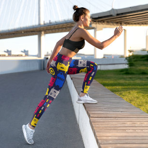 Leggings Capri Robot de caricature pour enfants