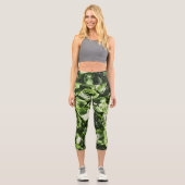 Leggings Capri Roches cristallines verdoyantes (Recto)