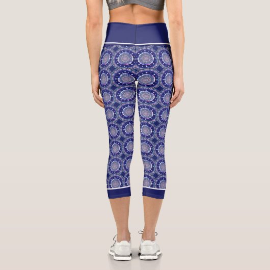 Leggings Capri Rosace bleue (Verso)