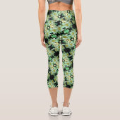 Leggings Capri Rose à galets blancs sauvages (Verso)