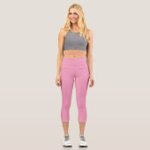 Leggings Capri Rose Amaranth (couleur solide) (Recto)