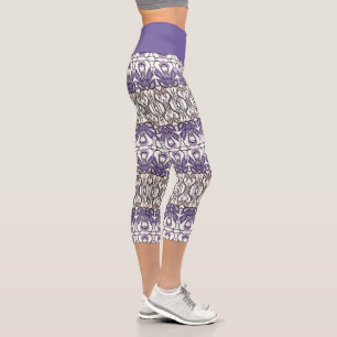 Leggings Capri rose bleu