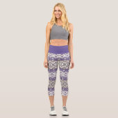 Leggings Capri rose bleu (Recto)