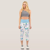 Leggings Capri Rose bleu (Recto)