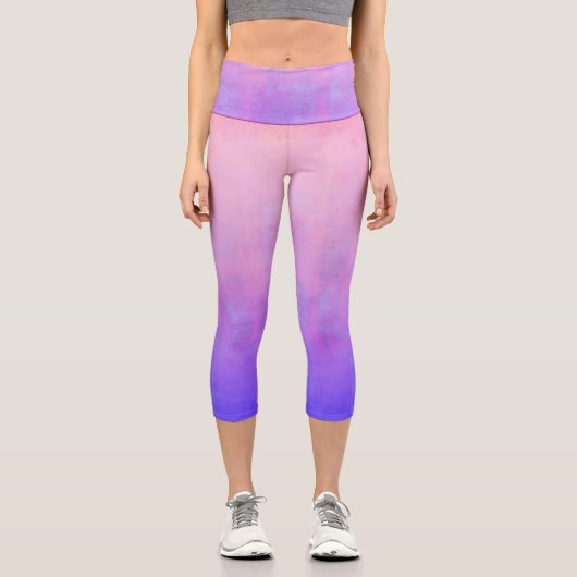 Leggings Capri Rose Bleu rustique ombre (Recto)