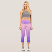 Leggings Capri Rose Bleu rustique ombre (Recto)