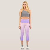 Leggings Capri Rose Bleu rustique ombre (Recto)