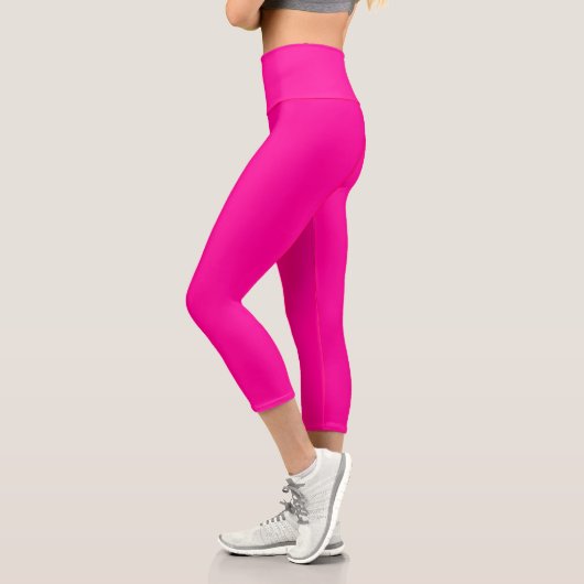 Leggings Capri Rose chaud solide (Gauche)