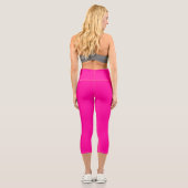 Leggings Capri Rose chaud solide (Verso)