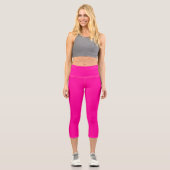 Leggings Capri Rose chaud solide (Recto)