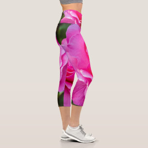 Leggings Capri Rose délicate.