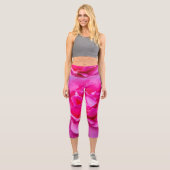 Leggings Capri Rose délicate. (Recto)