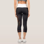 Leggings Capri rose en feu (Verso)