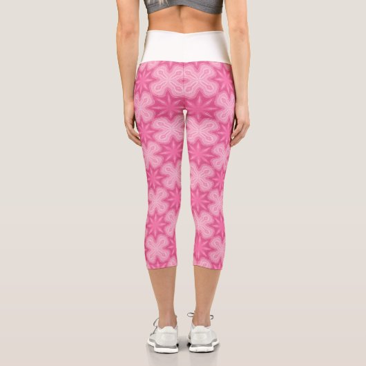 Leggings Capri Rose Et Blanc (Verso)