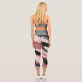 Leggings Capri Rose et gris (Verso)
