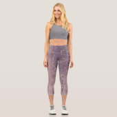 Leggings Capri Rose étincelant  (Recto)