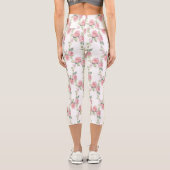 Leggings Capri Rose Florale Rose Chic Usé (Verso)