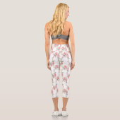 Leggings Capri Rose Florale Rose Chic Usé (Verso)