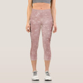 Leggings Capri Rose Gold Parties scintillant Glam Sparkle Cute No (Recto)